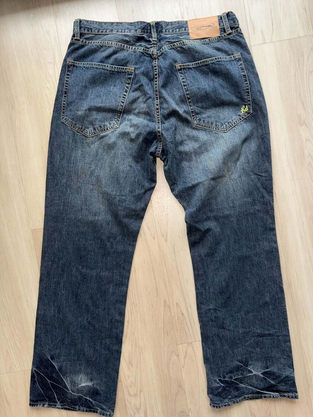 Ed Hardy by Christian Audigier Men's Straight Leg Denim Jeans Size 36x32 - Picture 5 of 9